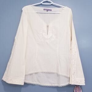Elegant White Embroidered Blouse
